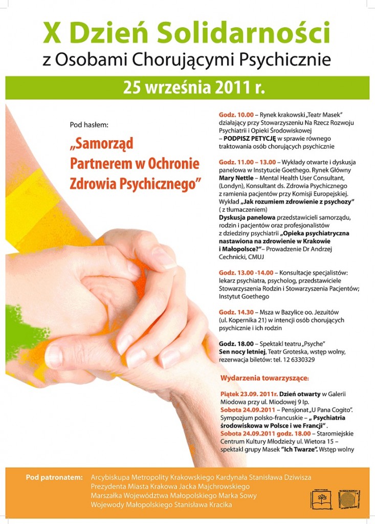 plakat dzien solidarnoscimały 733x1024 X Dzień Solidarności z Osobami Chorującymi Psychicznie